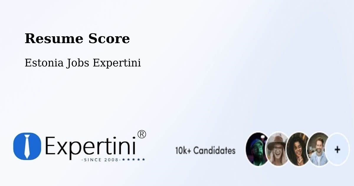 Resume Score & Job Description Match Tool – Kärdla - Estonia Jobs Expertini